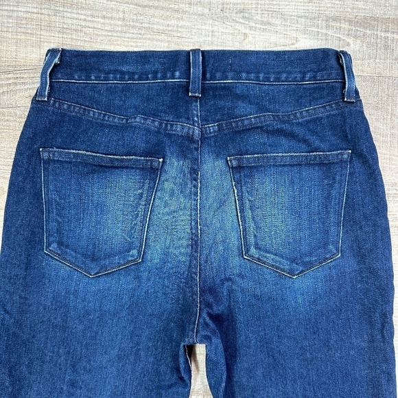 AYR Women's Size 29x28" The Aloe Orchids/Dark Wash Straight Leg Frayed Hem Jeans - Picture 9 of 14